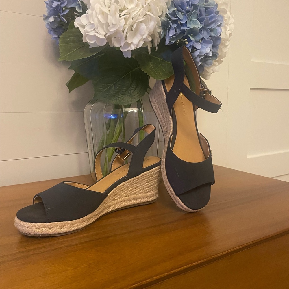 Tommy Hilfiger Women's Navy Espadrille Wedge Sandals
